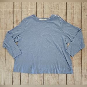 Isaac Mizrahi Blue Long Sleeve Top